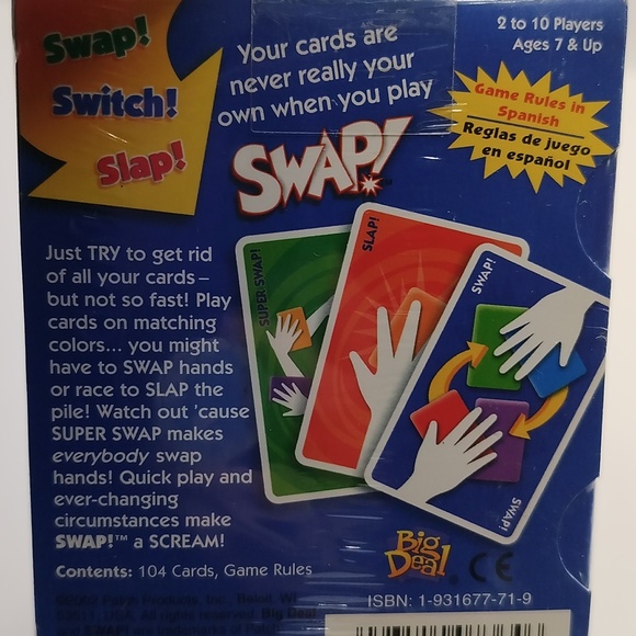 Swap The Swift Swapping Switching Slapping Card Game 2002 Box Edition SEALED - Picture 9 of 11